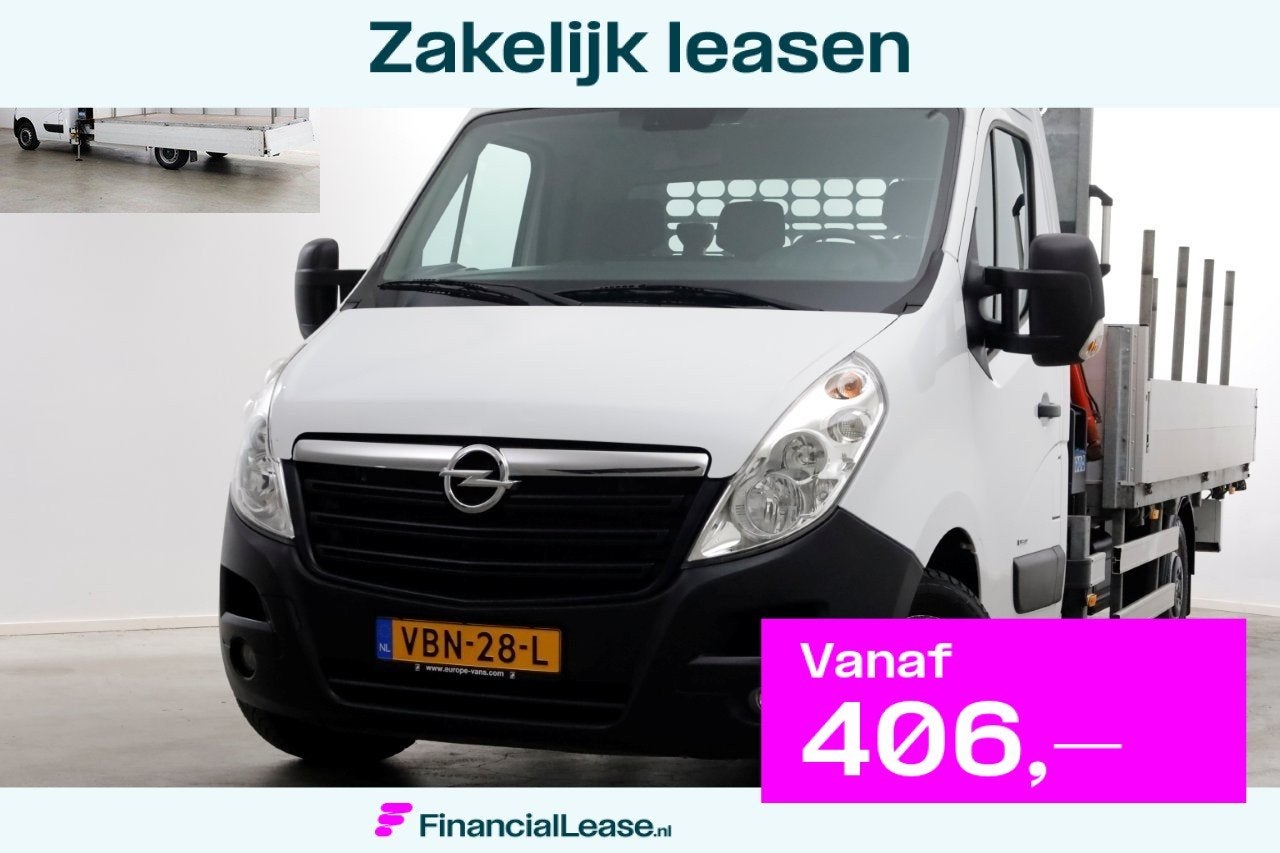 Opel Movano 2.3 CDTI 145pk E6 Open Laadbak + Kraan 08-2019, Voorwielaandrijving, 145 pk, Gebruikt, Euro 6
