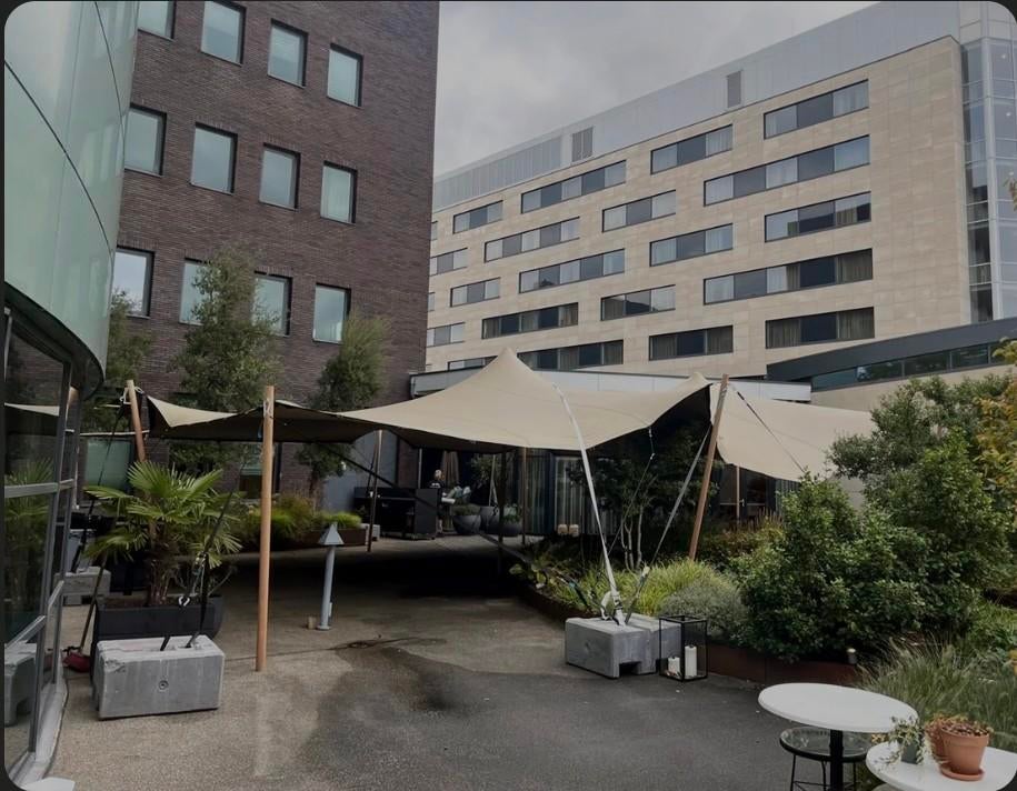 Stretchtent 11x13 meter doek of set, Ophalen, Zo goed als nieuw, Minder dan 5 meter