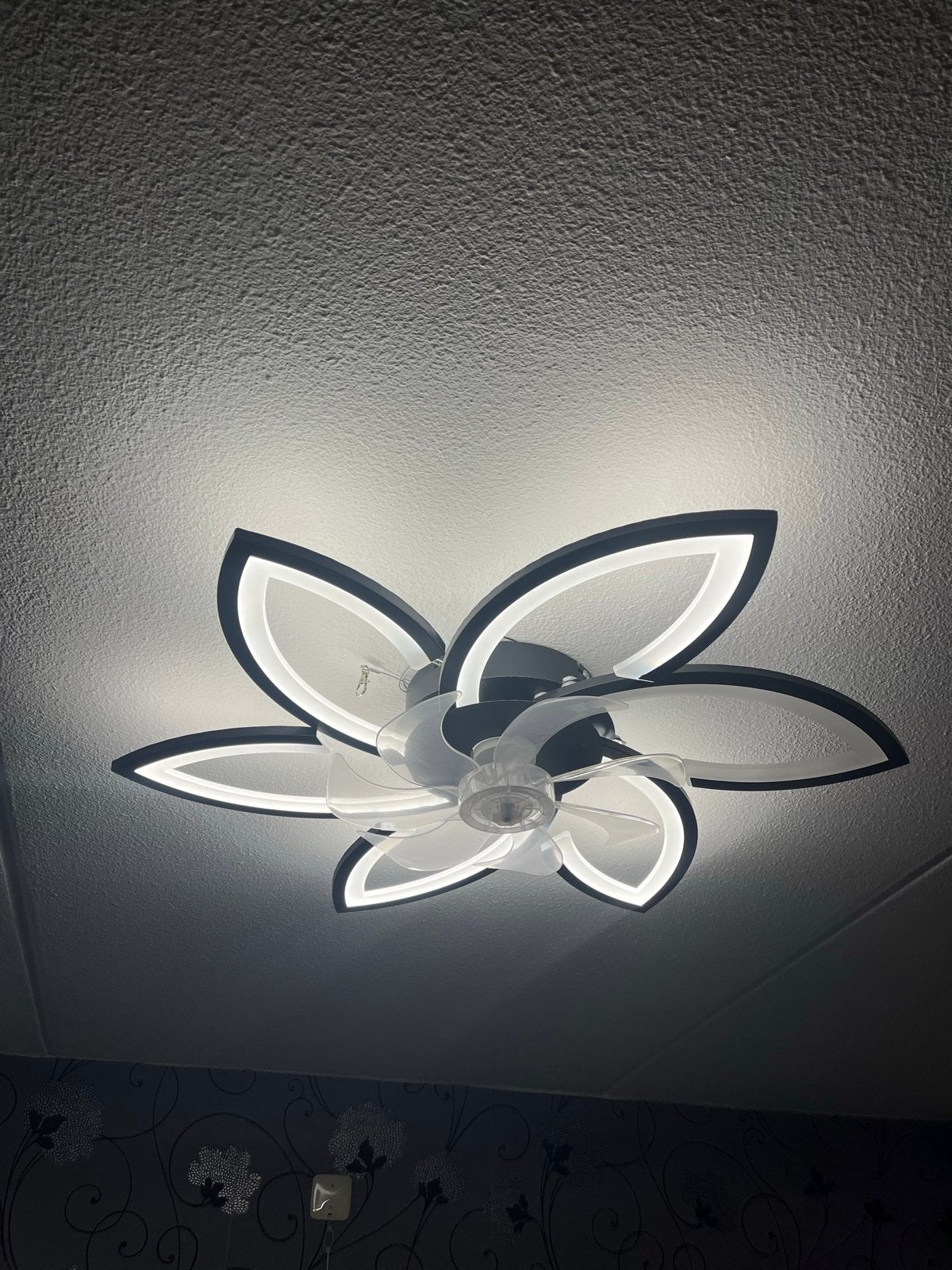 Moderne plafondventilator met LED verlichting, Ophalen, Gebruikt