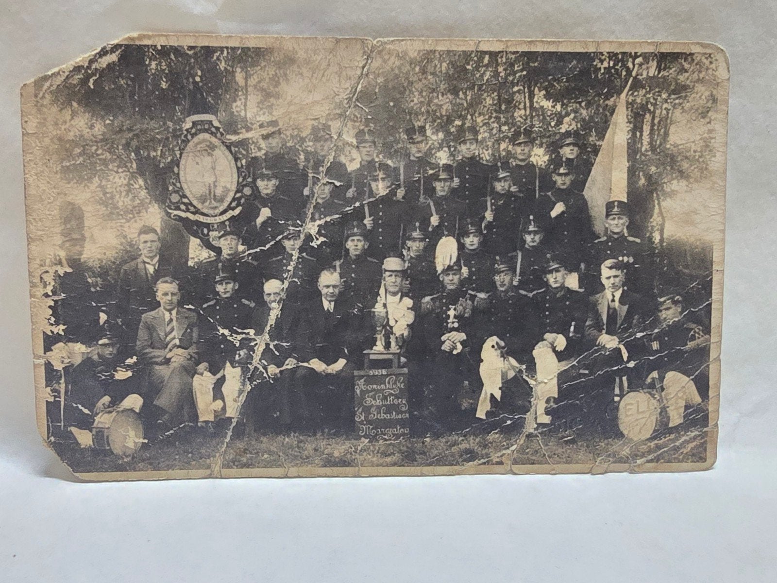 Oude foto Schutterij St. Sebastianus Margraten 1935, Verzamelen, Ophalen of Verzenden