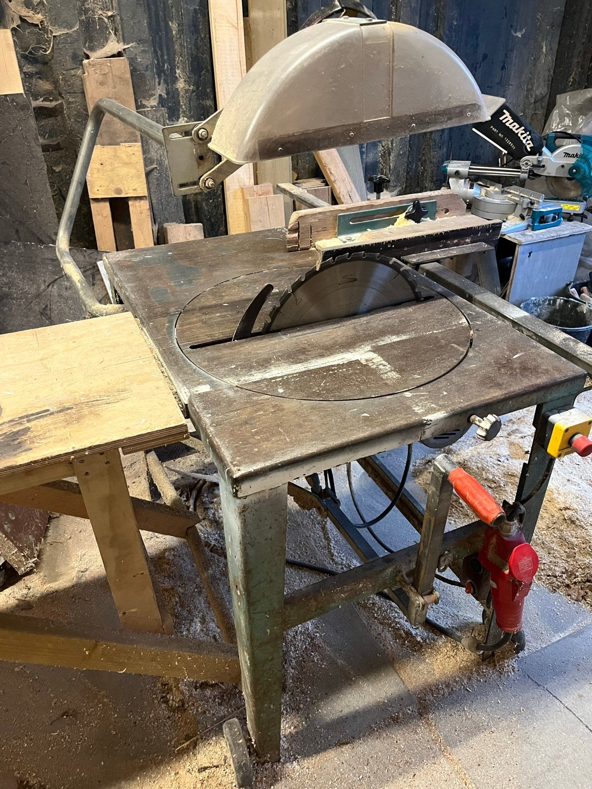 Bouwzaag op kracht met 2x 400mm zaagbladen, Ophalen, Gebruikt, Cirkelzaag, 70 mm of meer