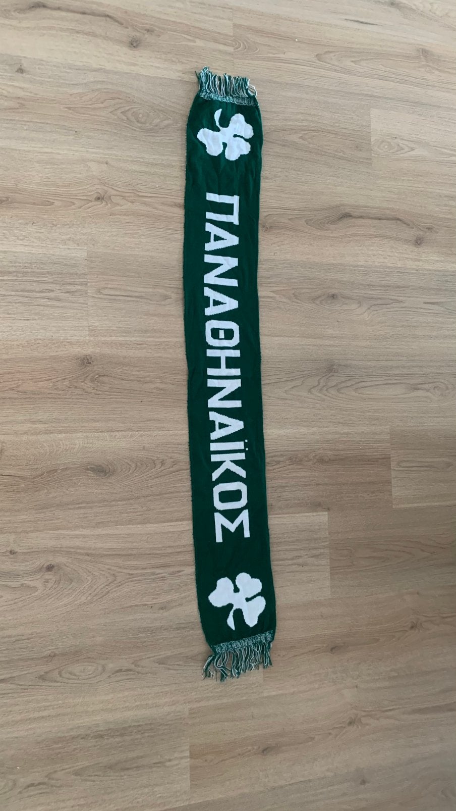 Panathinaikos sjaal groen wit, Ophalen of Verzenden, Zo goed als nieuw, Buitenlandse clubs, Vaantje of Sjaal