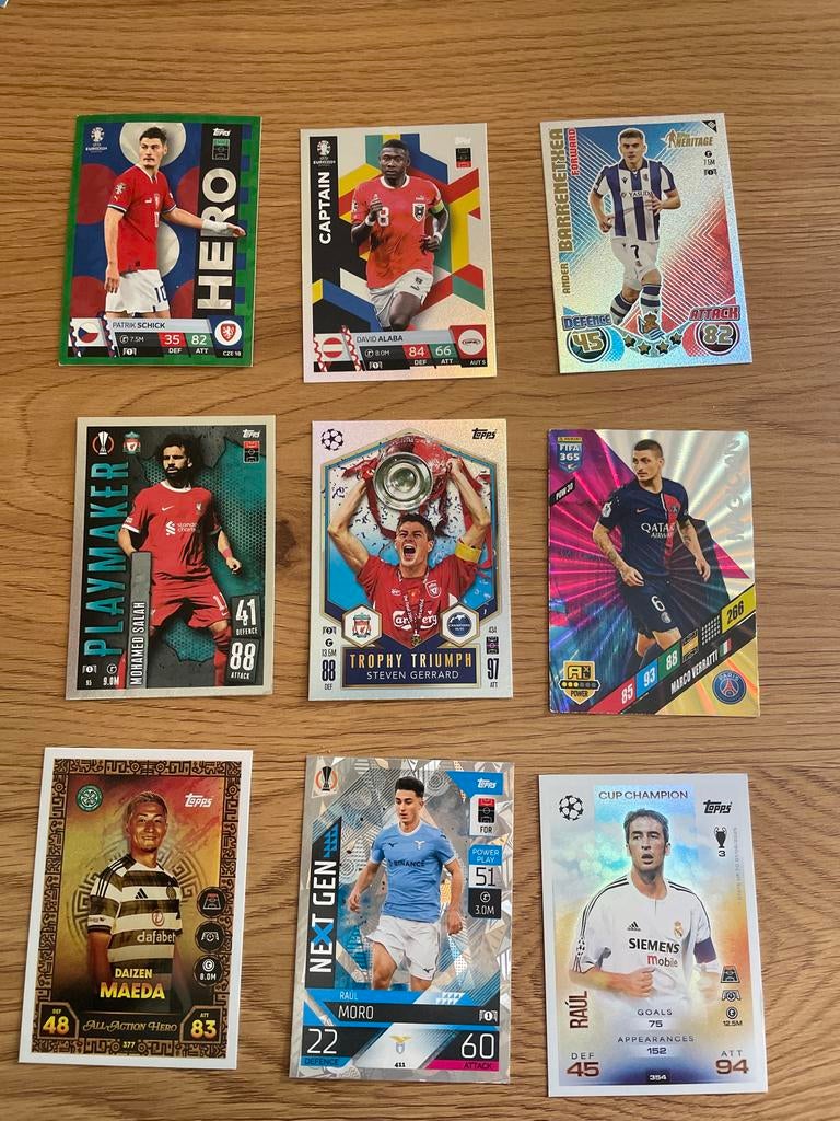 Topps Voetbal Kaart Collectie - Diverse Spelers, Ophalen of Verzenden, Zo goed als nieuw, Buitenlandse clubs, Spelerskaart