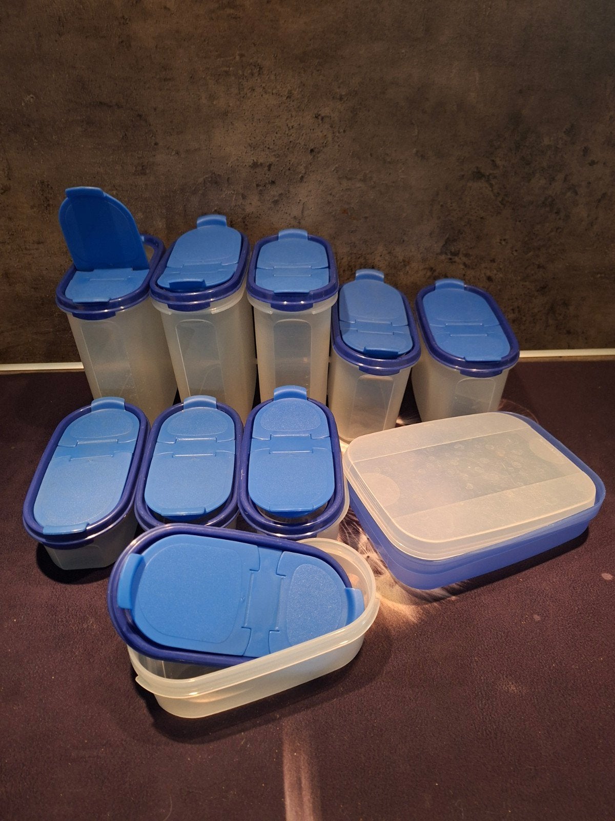 Tupperware ruimtespaarders voorraad/ vershoud, Ophalen, Gebruikt, Bewaardoos, Blauw