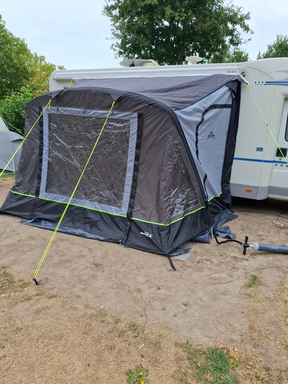 obelink  Rio 320 easy air, Caravans en Kamperen, Ophalen, Zo goed als nieuw