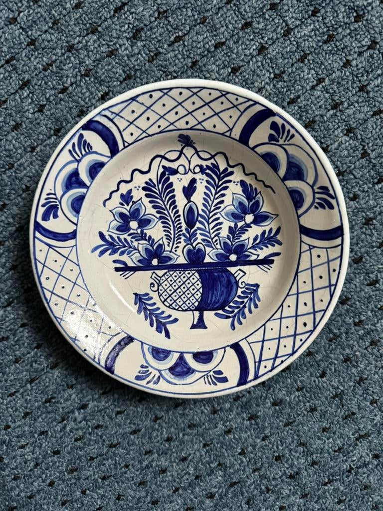 Wandbordje oud Delft, Ophalen of Verzenden