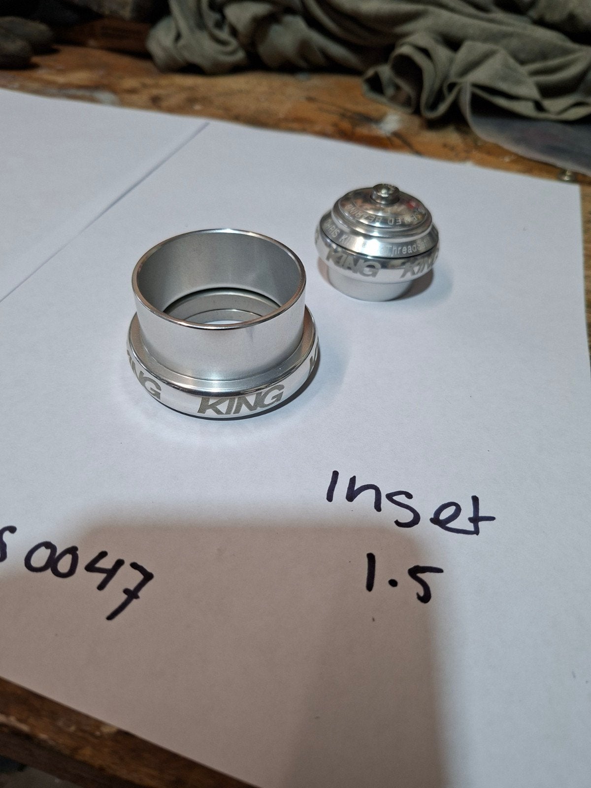 Chris King InSet 1.5 Balhoofdset - Zilver nieuw, Fietsen en Brommers, Fietsonderdelen, Overige typen, Gravelbike, Ophalen of Verzenden