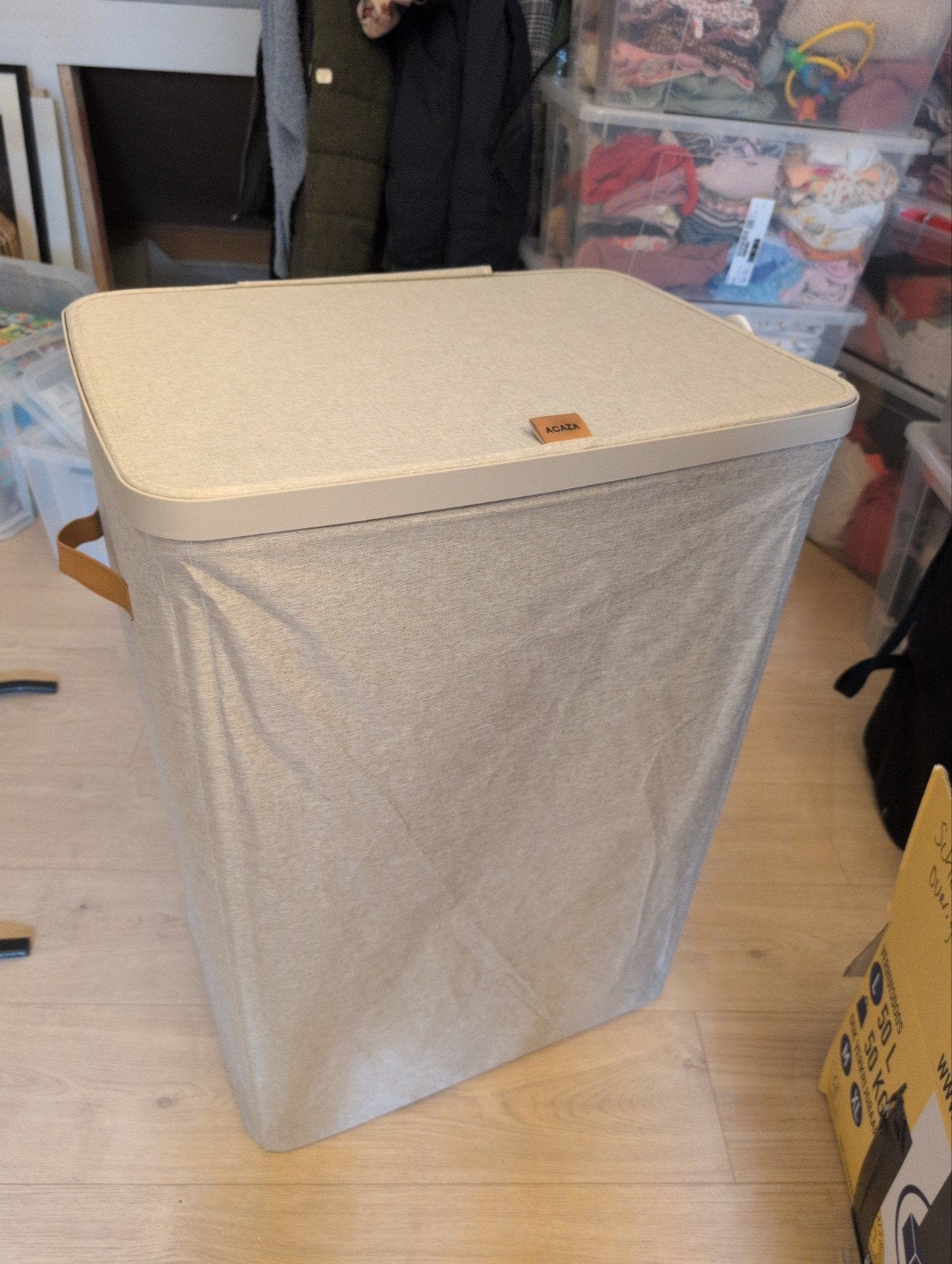 Acaza Waszak met 2 vakken - Beige - 56x40x76cm 170L, Ophalen