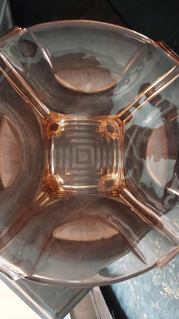 Art Deco Persglas Fruitschaal Circa jaren 30, Ophalen of Verzenden