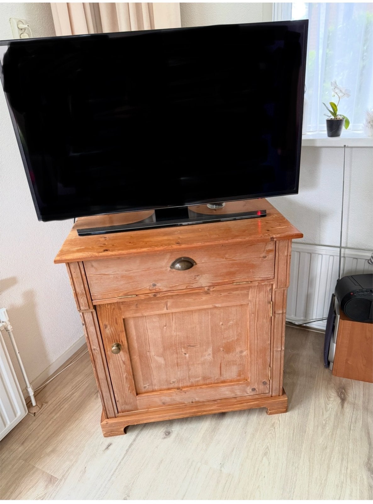 Tv meubel grenen kastje, Ophalen, Gebruikt, 50 tot 100 cm, Minder dan 100 cm