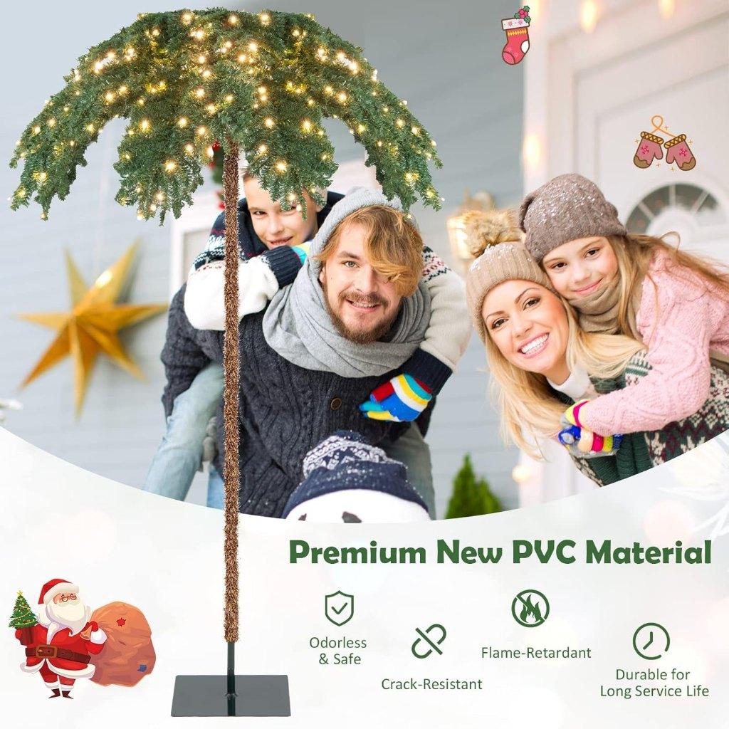 Nieuw!. Led Verlichte Palmboom. Kerstboom 1.80m. 250 Led's., Ophalen of Verzenden, Nieuw