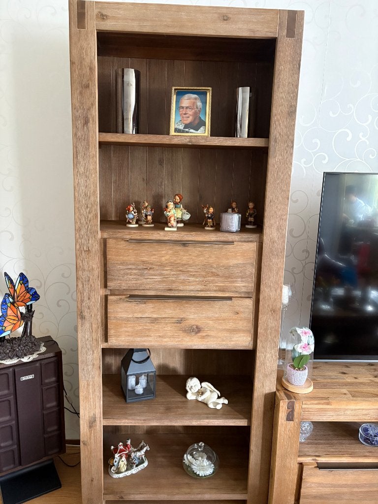 Boekenkast, Ophalen, Met plank(en), 100 tot 150 cm, Teakhout