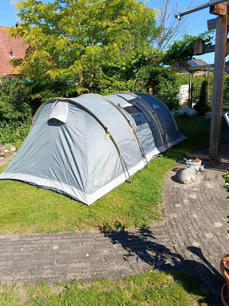 Koepeltent, polyester, met 2 slaapcabines Obelink, Napels 4, Ophalen, Tot en met 4