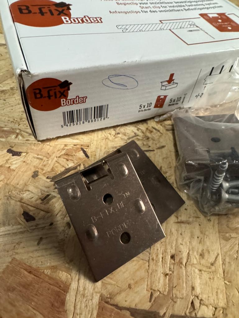 35 B-Fix Rand Clips voor blinde bevestiging vlonderplanken, Ophalen of Verzenden, Nieuw