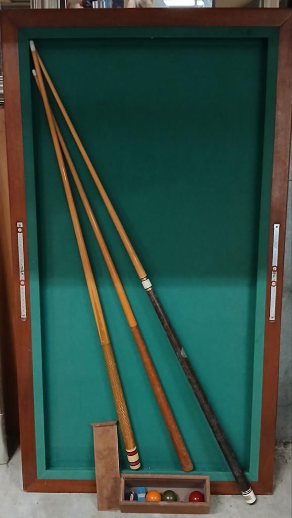 Vintage Biljarttafel met Keuen en Ballen, Ophalen, Gebruikt, Biljarttafel