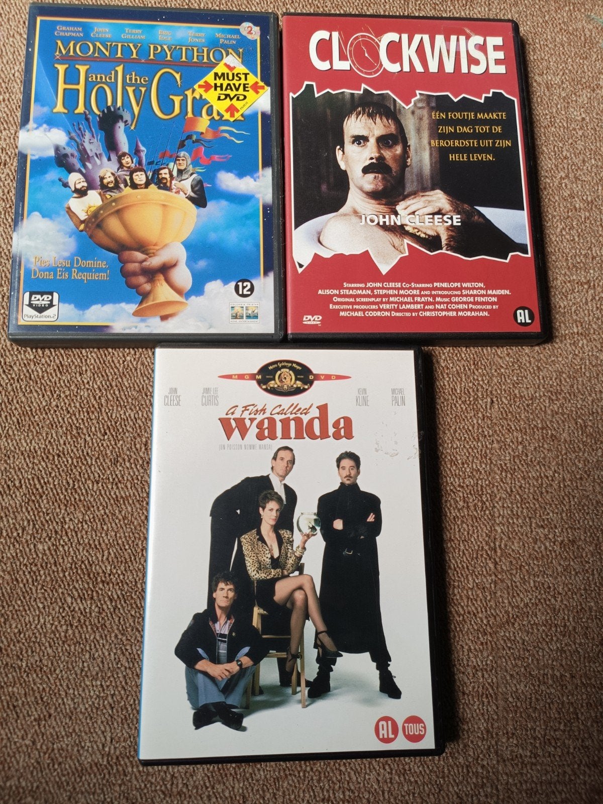 Monty Python, Clockwise, A Fish Called Wanda DVD's, Nederlands, Ophalen of Verzenden, Vanaf 12 jaar, Inclusief doosje