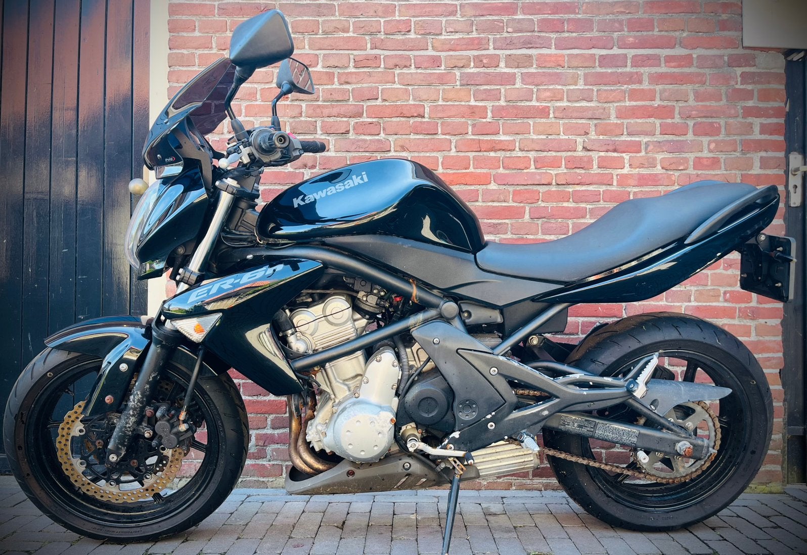 Kawasaki ER-6n Naked Bike, 2 cilinders, Gebruikt, Particulier, Meer dan 35 kW
