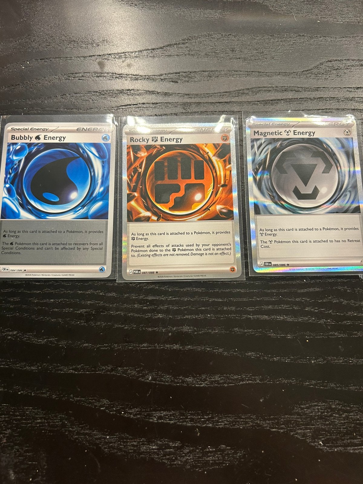 Pokémon TCG Special Energy Kaarten: Bubbly, Rocky, Magnetic, Ophalen of Verzenden, Zo goed als nieuw, Meerdere kaarten, Foil