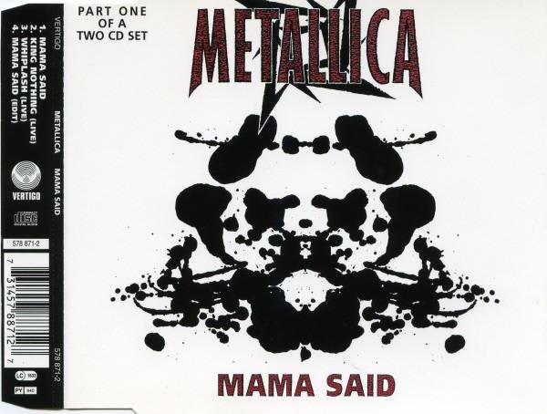 METALLICA CD SINGLE MAMA SAID, Ophalen of Verzenden, Zo goed als nieuw, Pop
