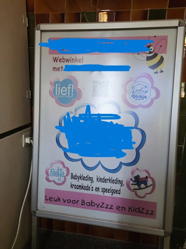 Stoepbord, Ophalen, Gebruikt, Reclamebord