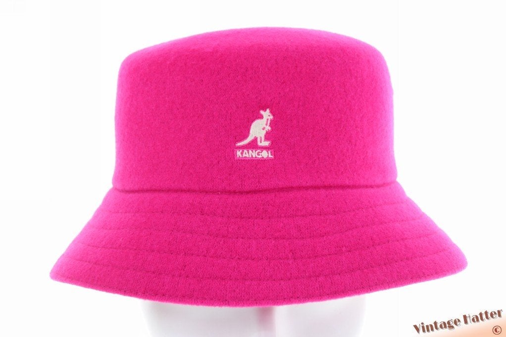 Bucket hoed Kangol Lahinch magenta roze wol S M L XL nieuw, Kangol - Lahinch Wool, Hoed, Nieuw, One size fits all