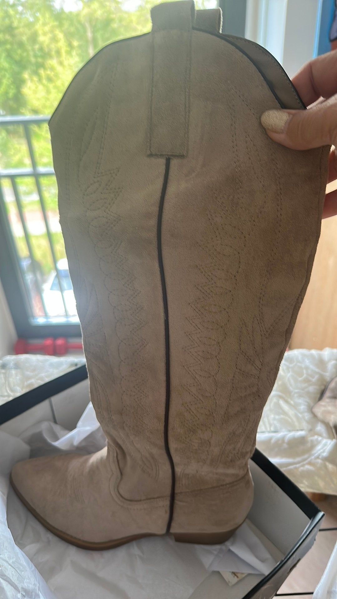 Cowboylaarzen, Kleding | Dames, Hoge laarzen, Beige, Nieuw, Ophalen of Verzenden