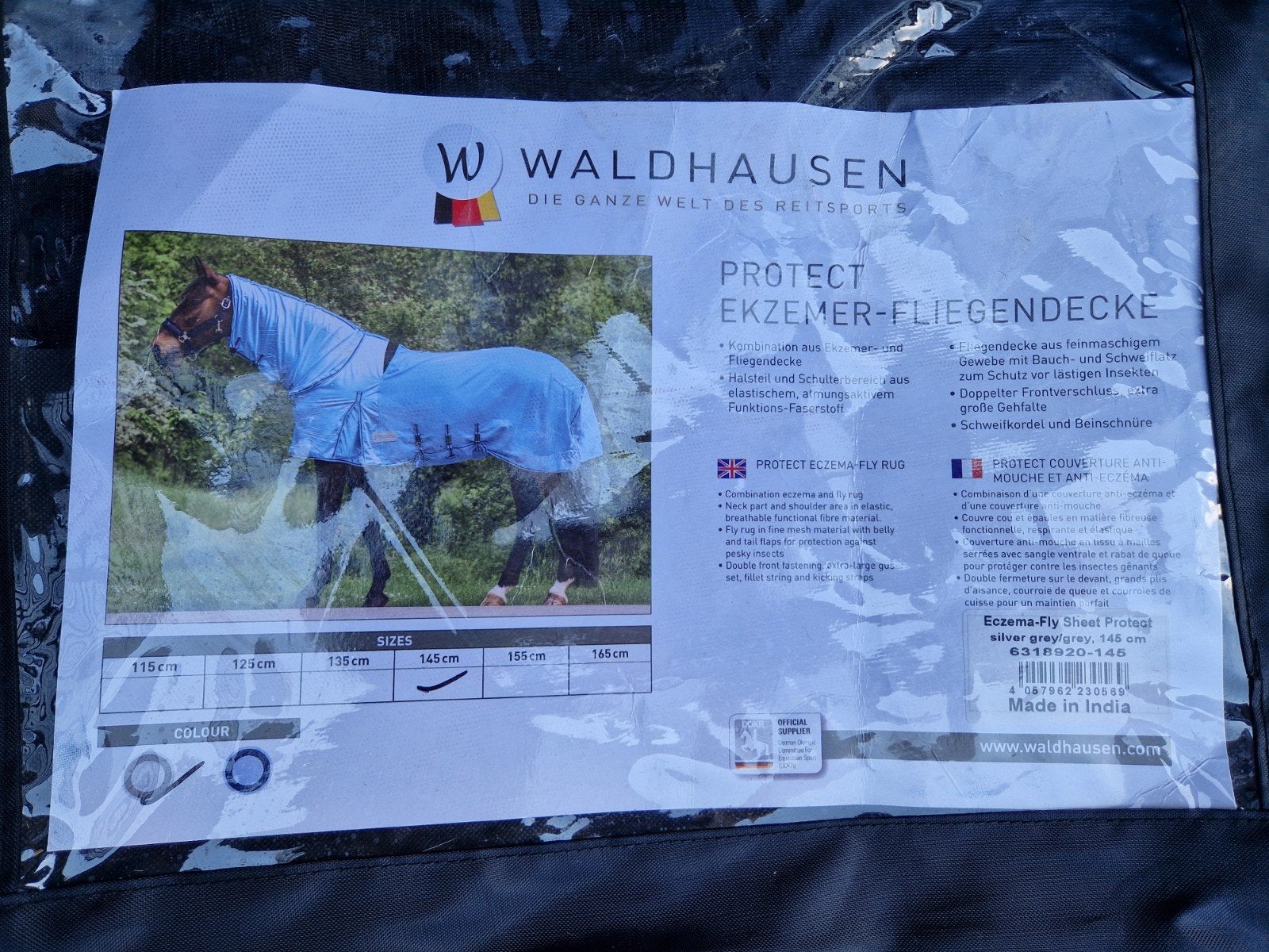 Waldhausen Eczeem/vliegendeken Protect Zilvergrijs/Grijs, Ophalen of Verzenden