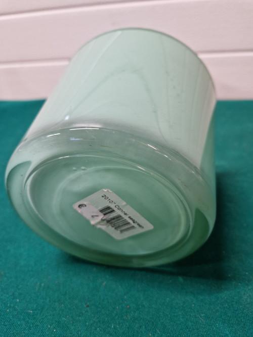 Bloempot glas mintgroen, Ophalen of Verzenden, 'T Olde Gre-j, Info@toldegrej.nl, Endepoelstraat 20f Didam