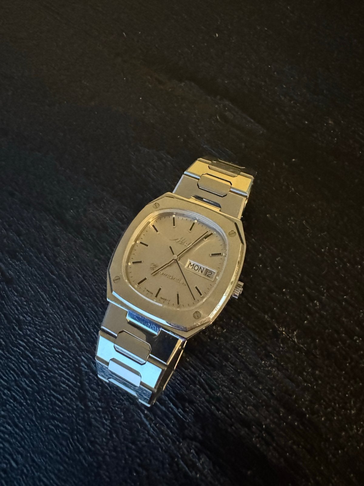Mido Commander Horloge - Nautilus Royal oak look Swiss made, Overige merken, Staal, Polshorloge, 1960 of later