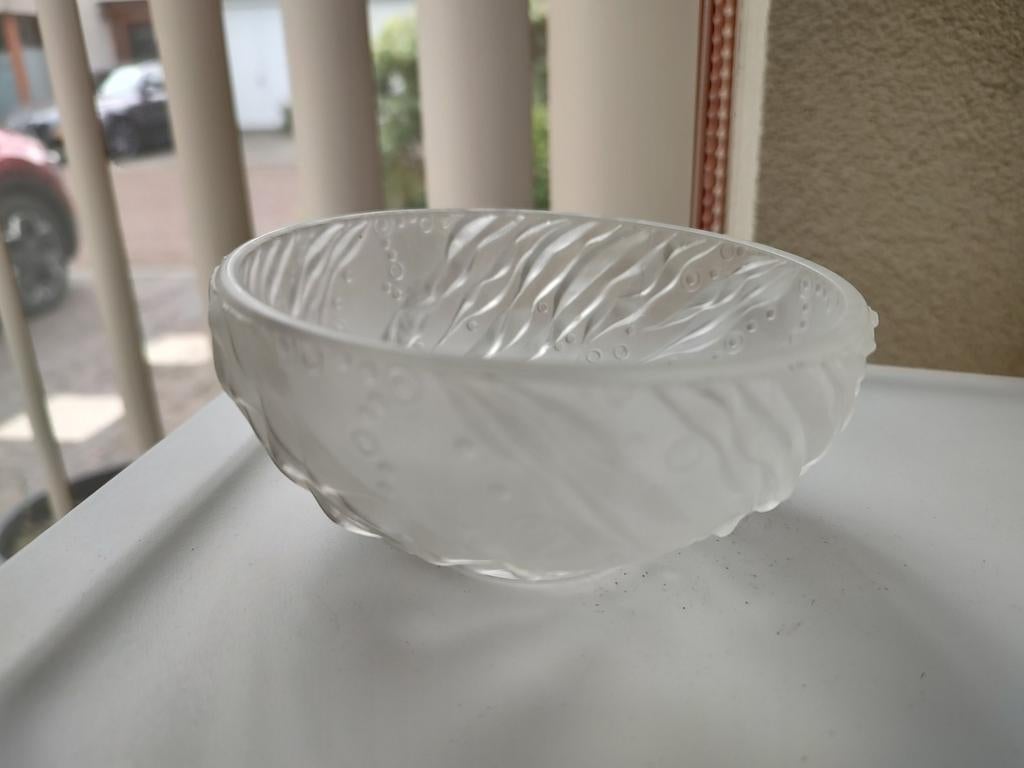 Art Deco Schaaltje van Matglas - 11 cm Doorsnede, Ophalen