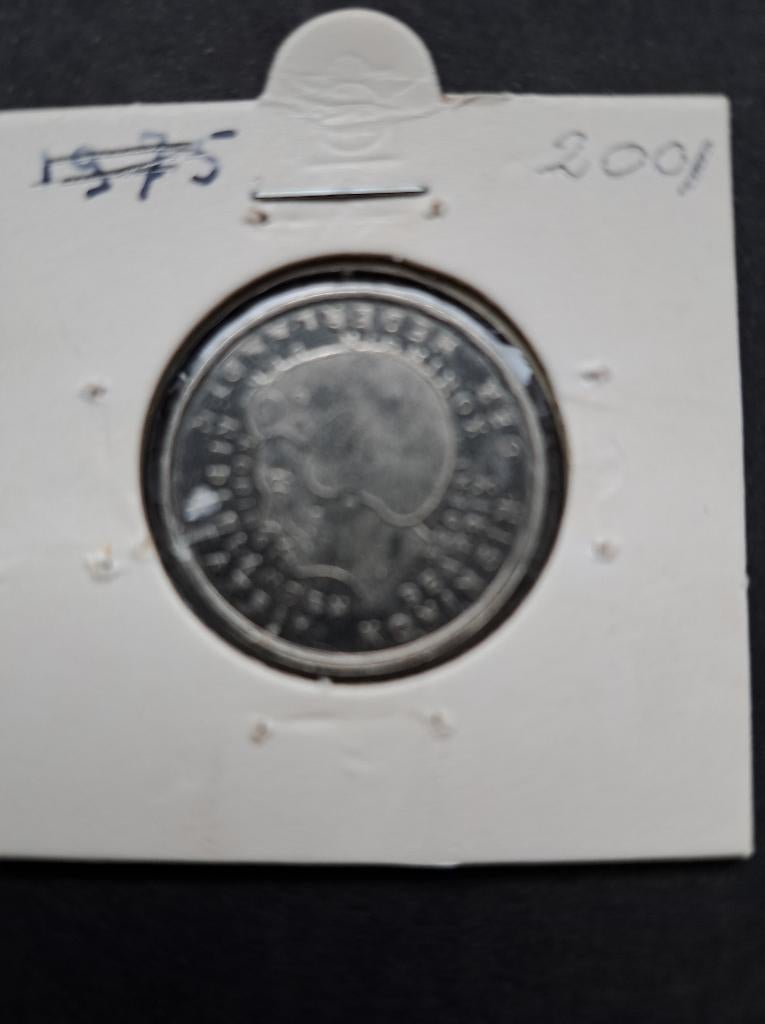 Nederland 1 gulden 2001 laatste gulden, Postzegels en Munten, Munten | Nederland, Ophalen of Verzenden, Koningin Beatrix, 1 gulden