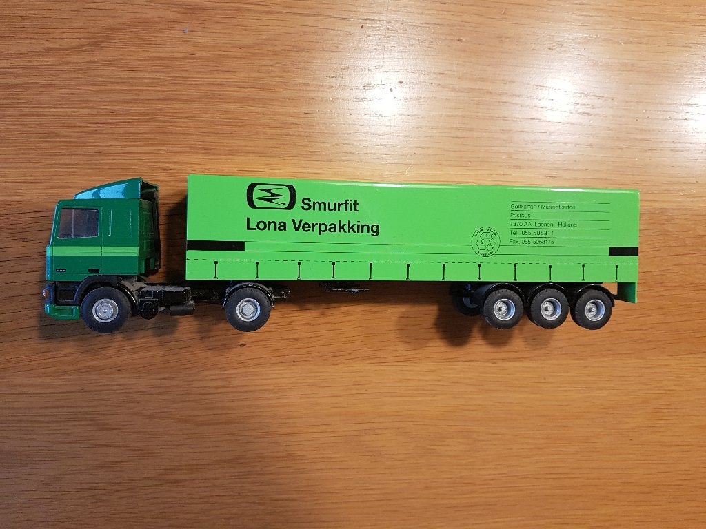 daf 95 schaal 1:50,.lion cars., Ophalen of Verzenden, Zo goed als nieuw, Bus of Vrachtwagen, Lion Toys