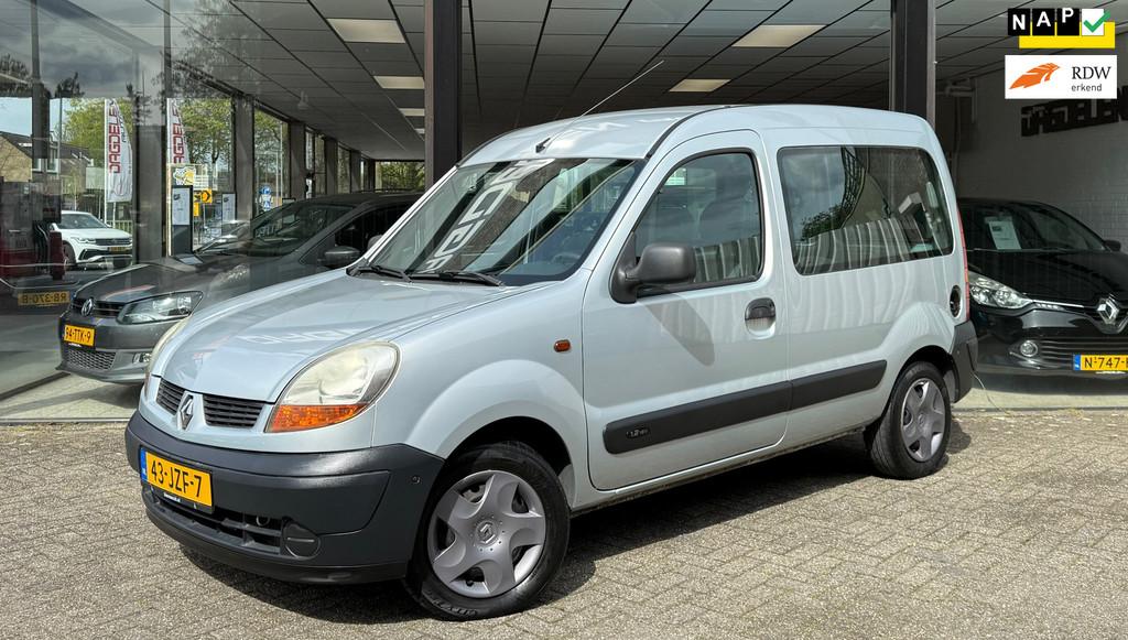 Renault Kangoo 1.2-16V AIRCO | ROLSTOEL | KNIELSYSTEEM | BIE, Voorwielaandrijving, Stof, Zwart, 4 cilinders
