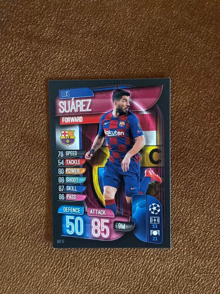 Luis Suárez Topps Match Attax Champions League Kaart, Ophalen of Verzenden, Zo goed als nieuw, Losse kaart