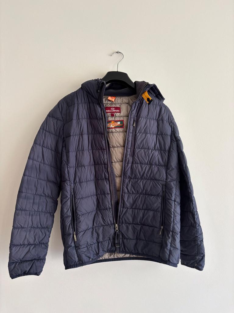Parajumper ugo jas blauw met capuchon, Ophalen of Verzenden, Zo goed als nieuw, Maat 52/54 (L), Blauw