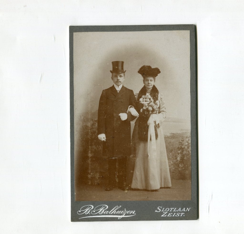 Kabinetfoto. B. Balhuizen. Zeist., Foto, Ophalen of Verzenden, Zo goed als nieuw, Voor 1940