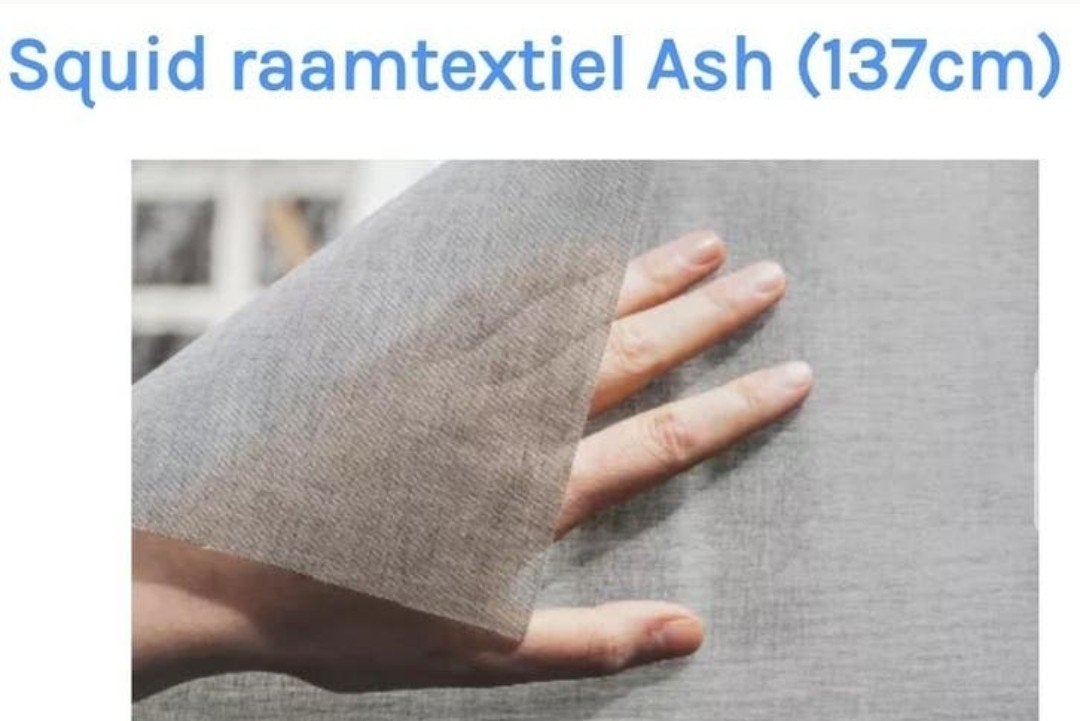 Squid Raamtextiel Ash - Zelfklevende Raamfolie 137cm zonweer, Ophalen of Verzenden, Nieuw, Minder dan 5 m², Folie