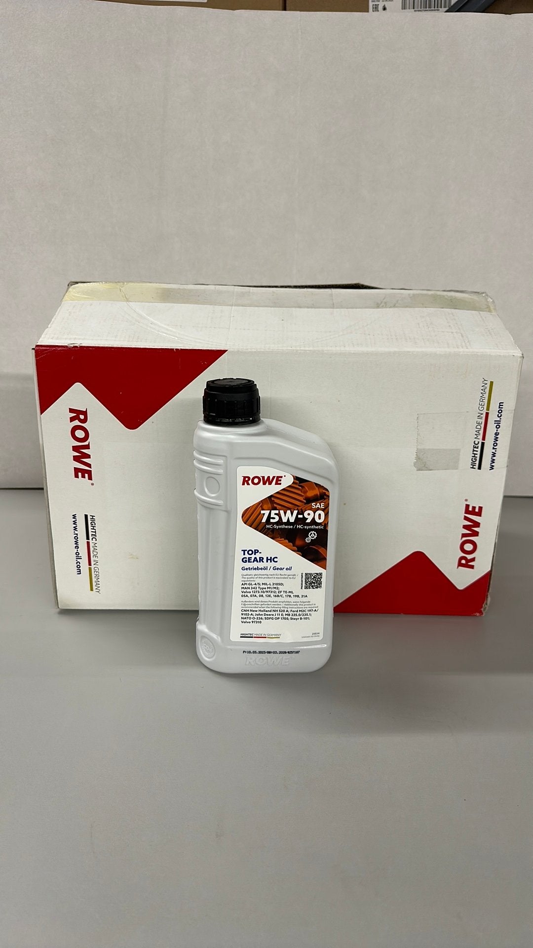 7x 1L ROWE TOPGEAR HC SAE 75W-90 Transmissieolie, Verzenden