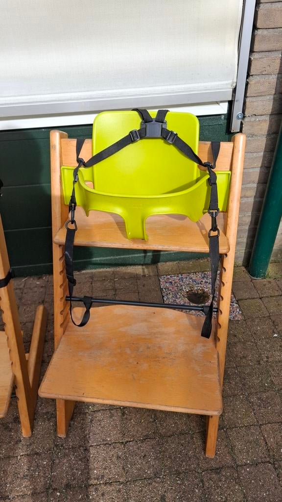 Stokke meegroeistoel met babyzitje., Ophalen, Gebruikt, Meegroeistoel
