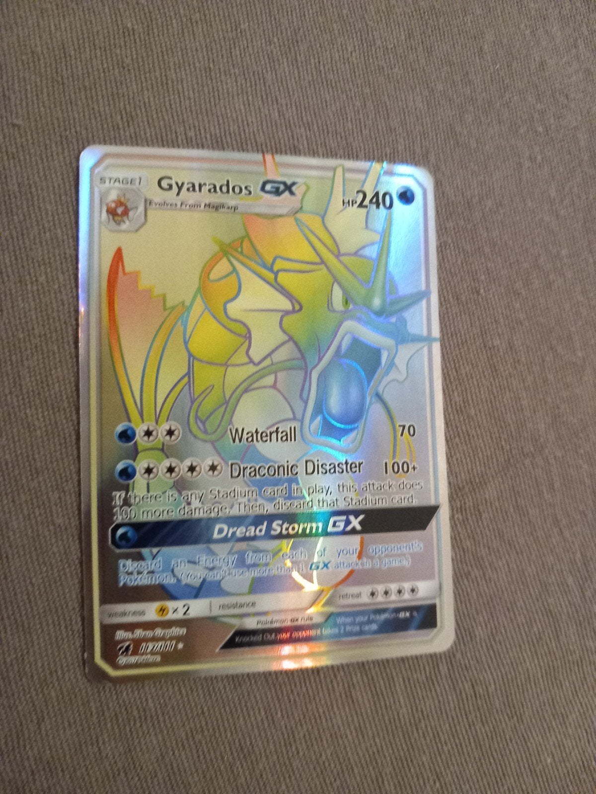 gyarados GX, Ophalen of Verzenden, Zo goed als nieuw, Losse kaart, Foil
