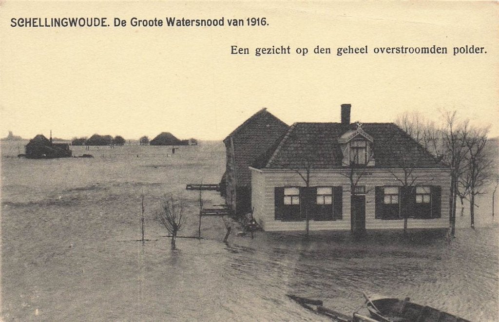 703-475-049 Schellingwoude De Groote Watersnood Van 1916, Verzenden, Voor 1920, Noord-Holland