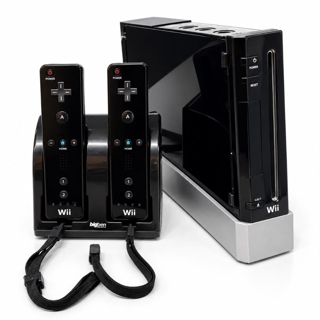 Nintendo Wii Zwart – Met 2 Controllers en Dock, Ophalen of Verzenden, ., ., .