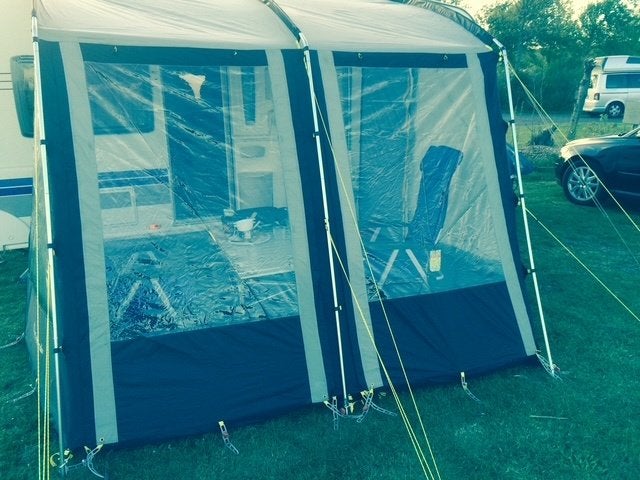 deeltent voor caravan, Ophalen, Zo goed als nieuw, Vinyl, Starcamp