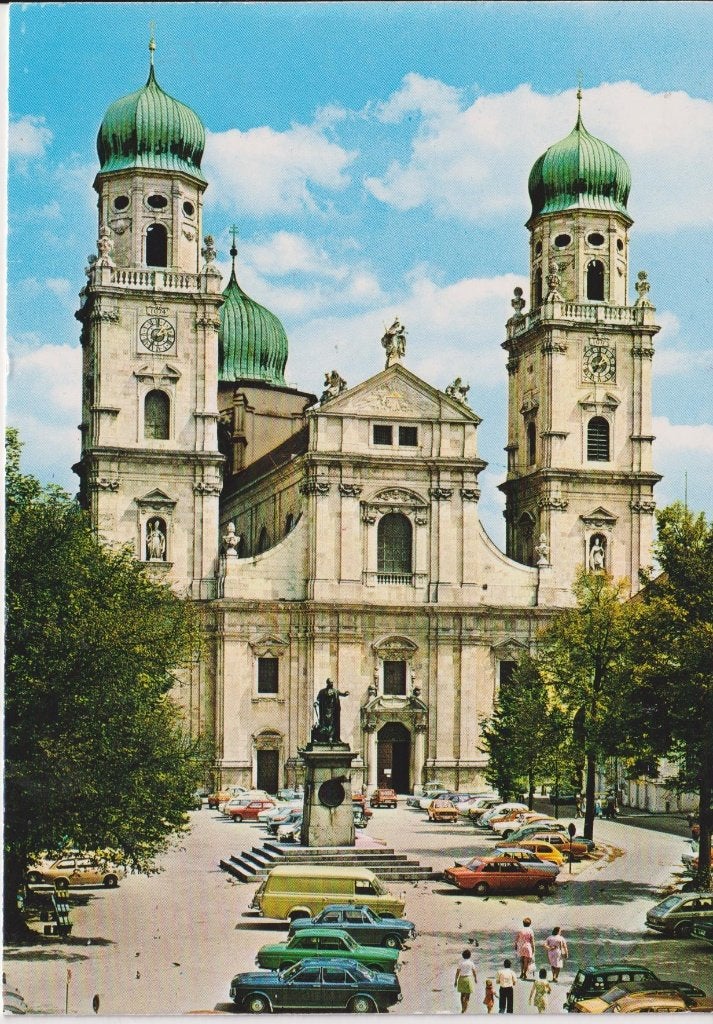 Duitsland Passau met auto's oa Volkswagen 412, Ophalen of Verzenden, 1960 tot 1980, Ongelopen, Duitsland