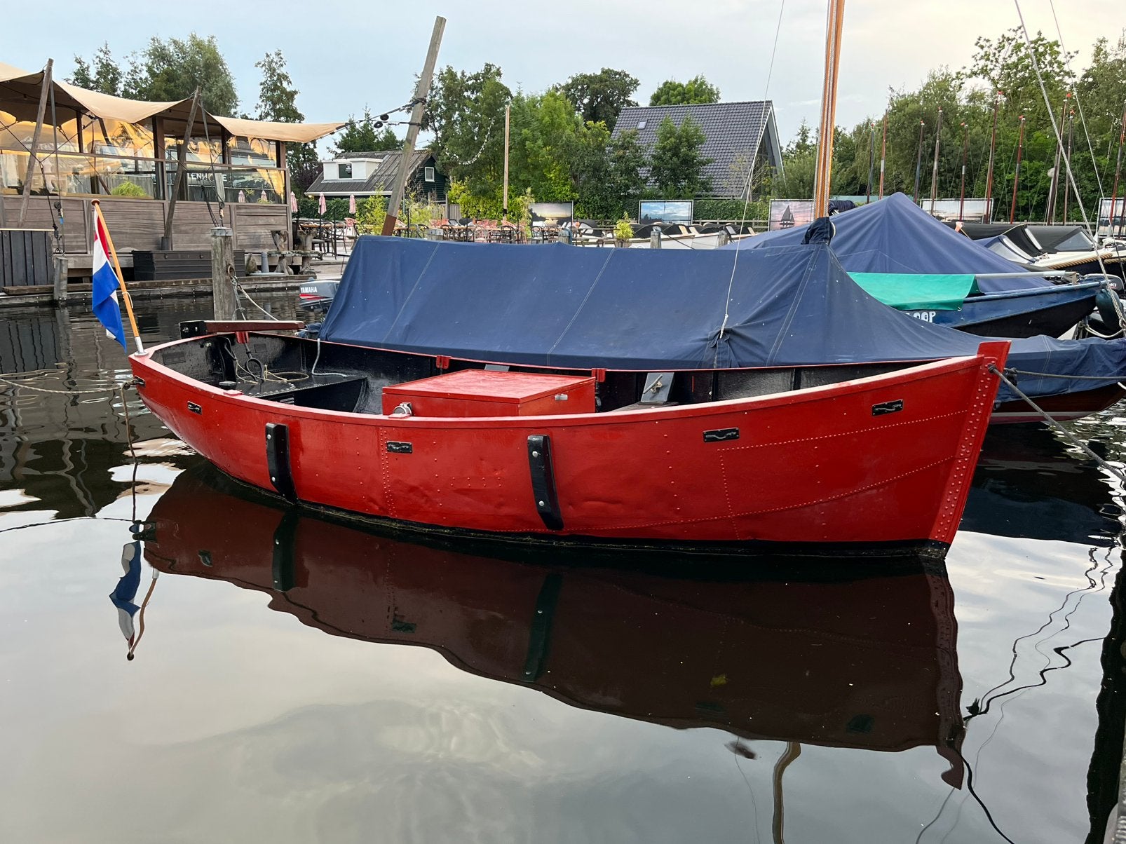 Stalen geklonken reddingssloep 4m met Volvo Penta diesel, 8 pk, Gebruikt, 4 m, Staal