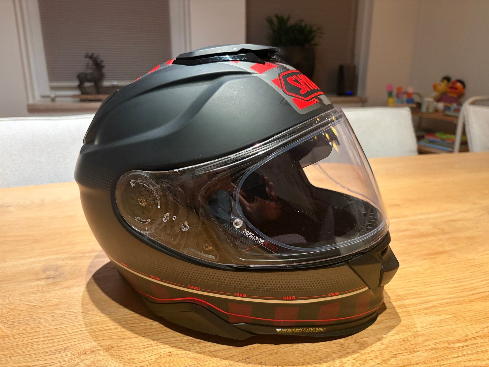 Shoei GT Air II Maat S - Zwart/Rood - Gebruikt, Ophalen, Integraalhelm, S, Shoei