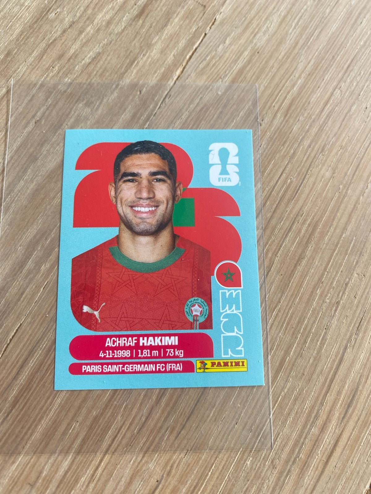 Panini FIFA 23 Achraf Hakimi Spelerskaart, Ophalen of Verzenden, Zo goed als nieuw, Buitenlandse clubs, Spelerskaart