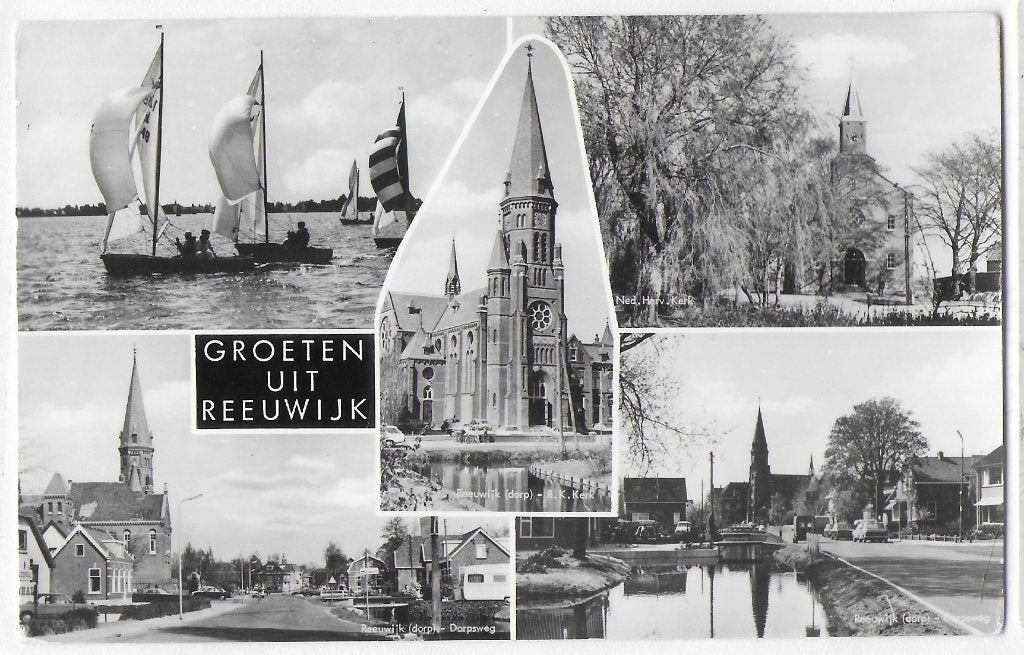 Reeuwijk -- oude ongelopen ansichtkaart B3448, Ophalen of Verzenden, 1960 tot 1980, Ongelopen