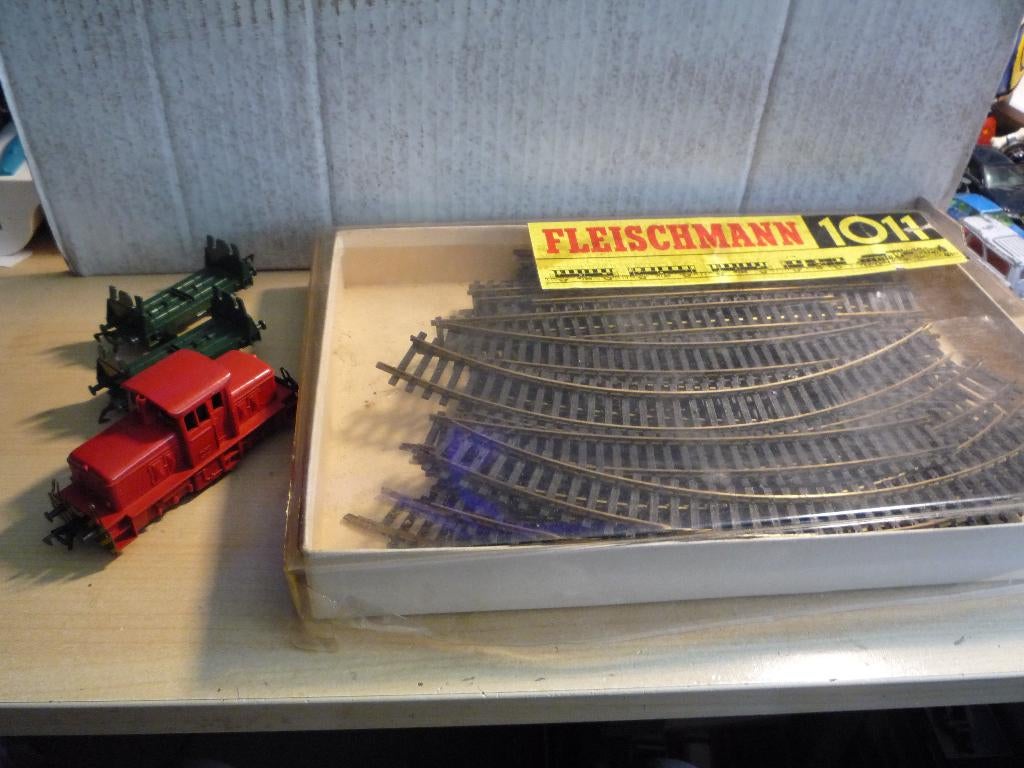 Vintage Fleischmann treinset 1011, Hobby en Vrije tijd, Modeltreinen | H0, Wisselstroom, Fleischmann, Ophalen of Verzenden, Analoog