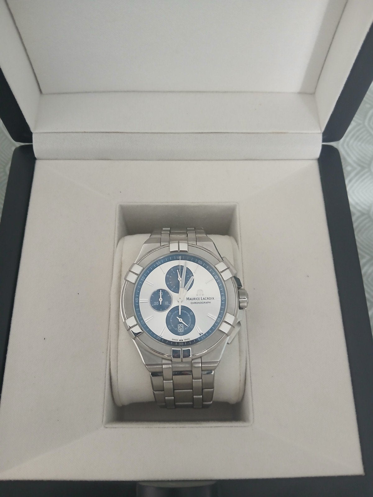 Maurice Lacroix Aikon AI1018 Chronograph, Ophalen of Verzenden, Zo goed als nieuw, Staal, Overige merken